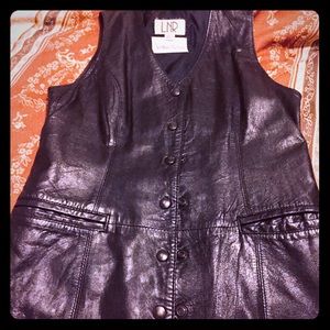 Women’s leather Neiman Marcus 10 Vest